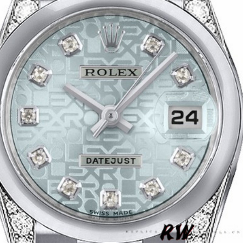 Rolex Datejust 179269 Ice Blue Jubilee Dial Diamond Lugs 26MM Lady Replica Watch