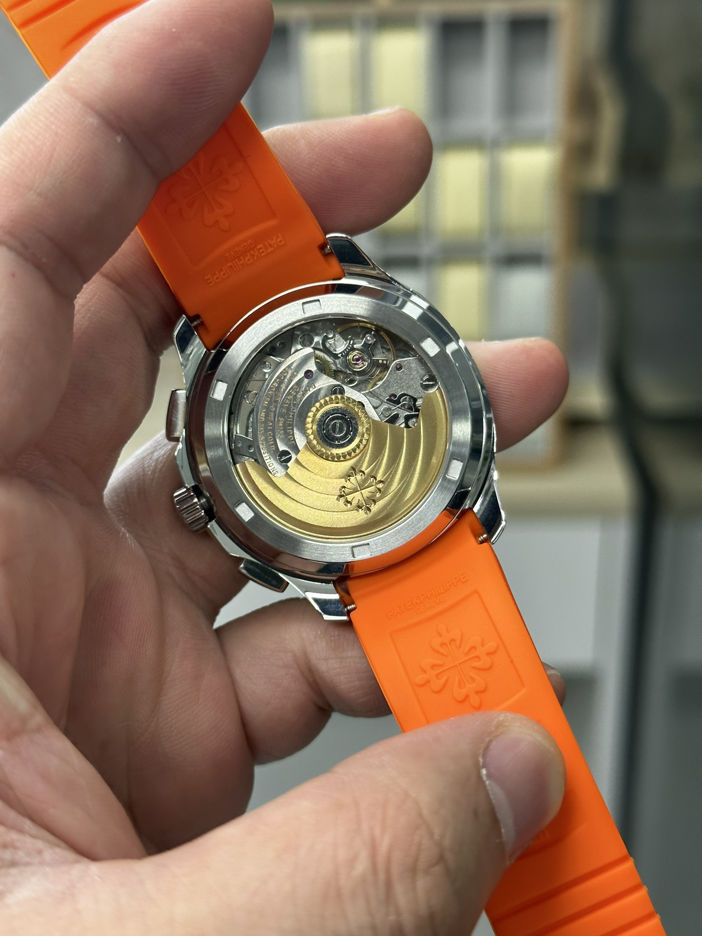 Replica Patek Philippe Aquanaut 5968A 001 Chronograph Orange Rubber 42mm