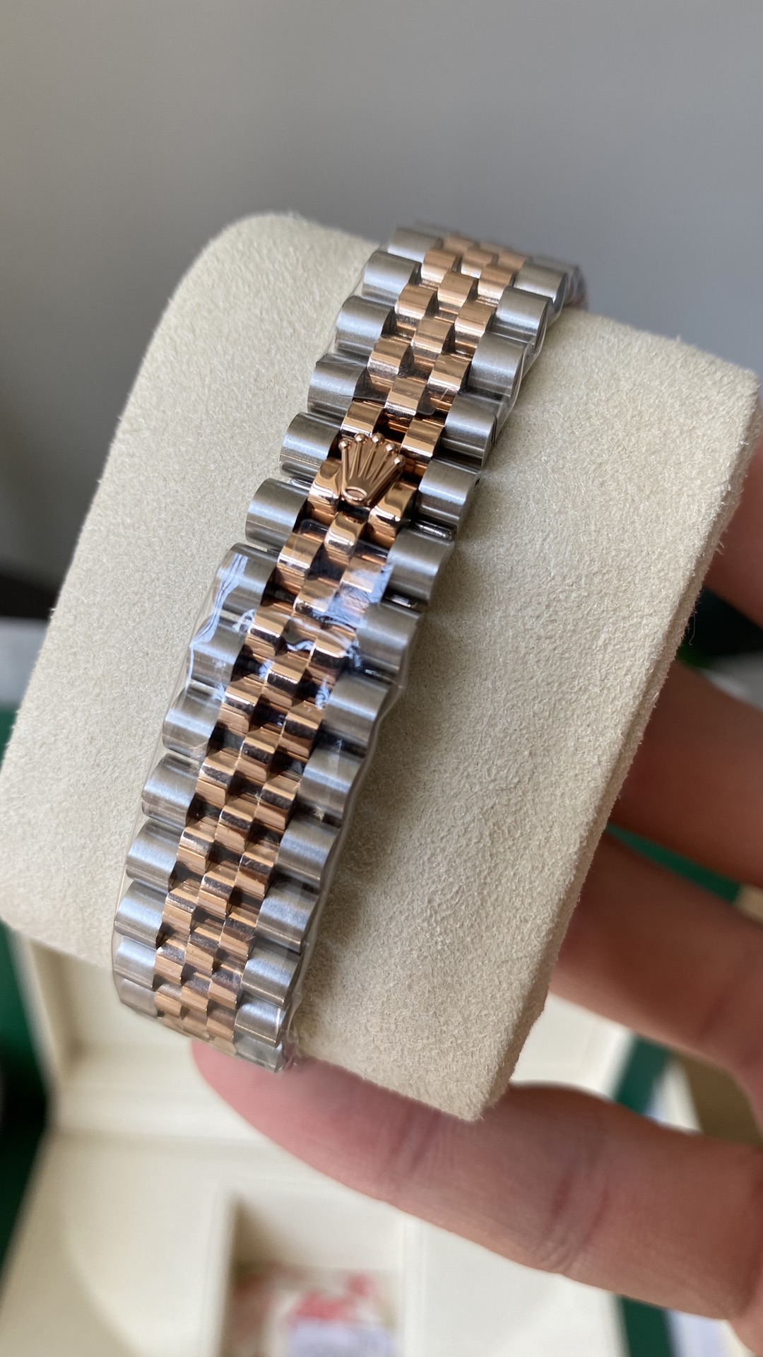 Rolex Datejust Olive Green Diamond Steel & Rose Gold 279381RBR 0007 Lady Watch