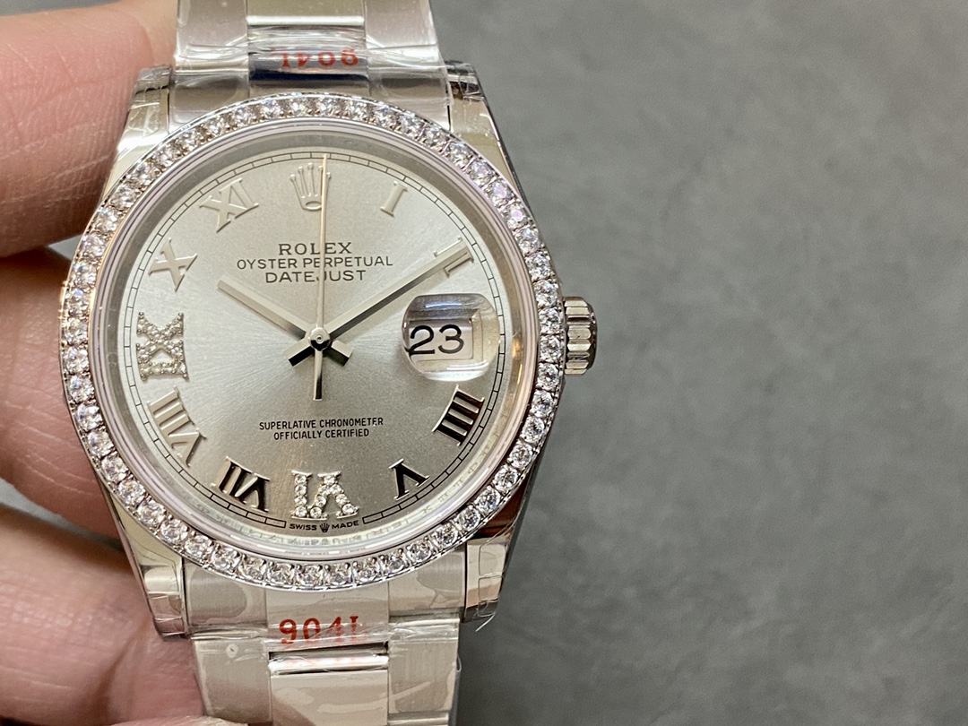 Rolex Datejust 36mm Stainless Steel m126284rbr 0022 Silver Roman VI IX Oyster