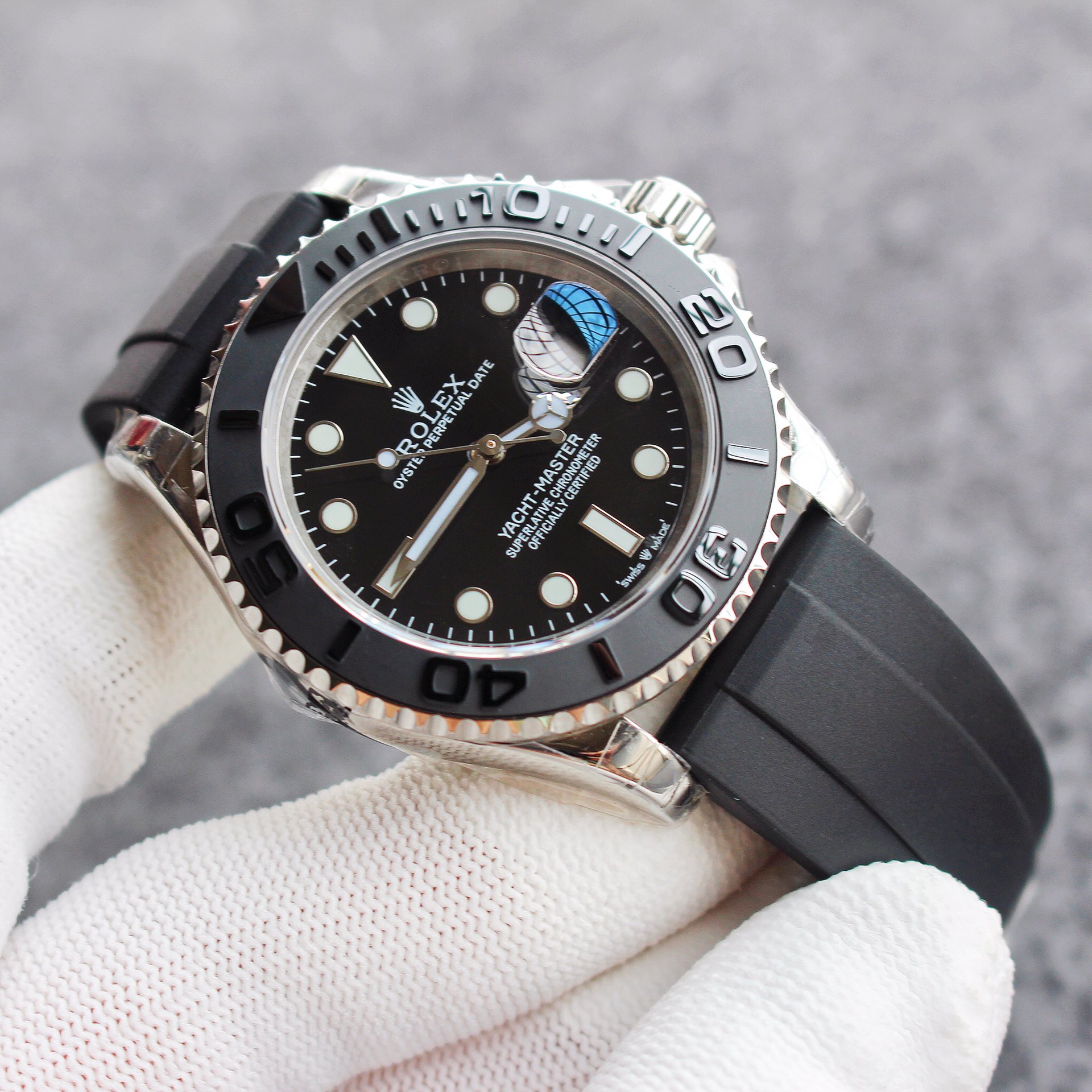 Rolex Yacht-Master 226659 White Gold Black Dial 42mm Mens Replica Watch