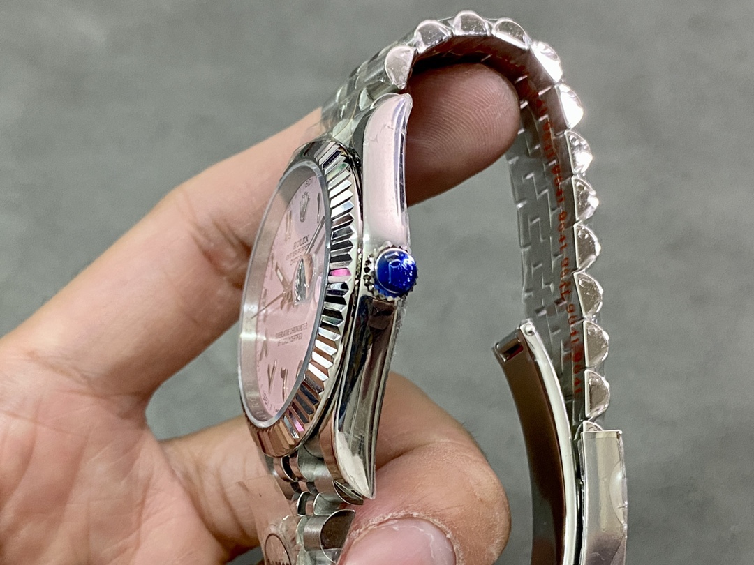 Rolex Datejust Middle Eastern Digital Pink Dial Fluted Bezel M126234