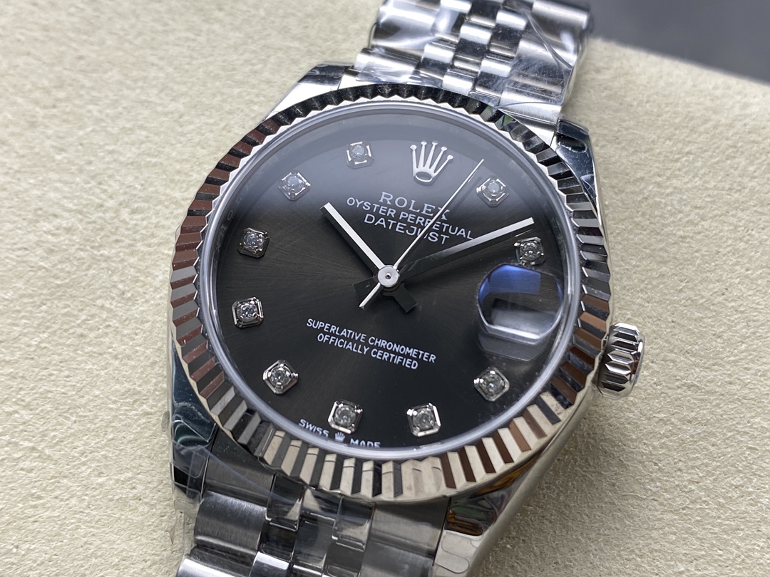 Rolex Datejust 278274 0008 Dark Grey 31mm Dial Jubilee Women's Watch