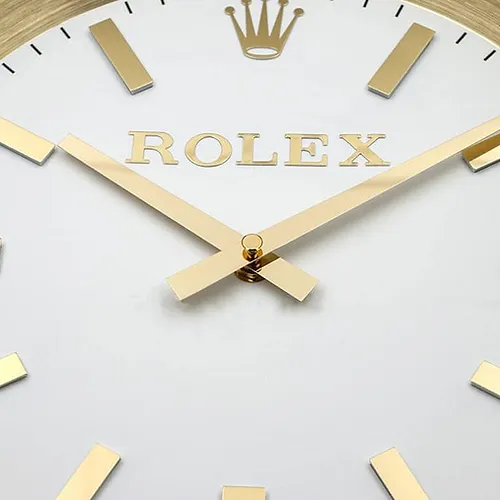 Rolex Presidential Classic Gold & White Wall Clock