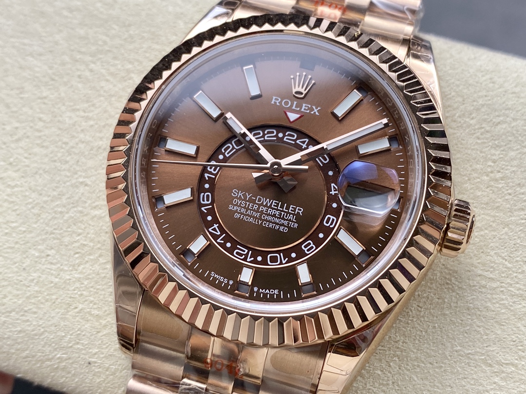 Rolex Sky Dweller 42 Everose Gold Chocolate Dial m336935 0006