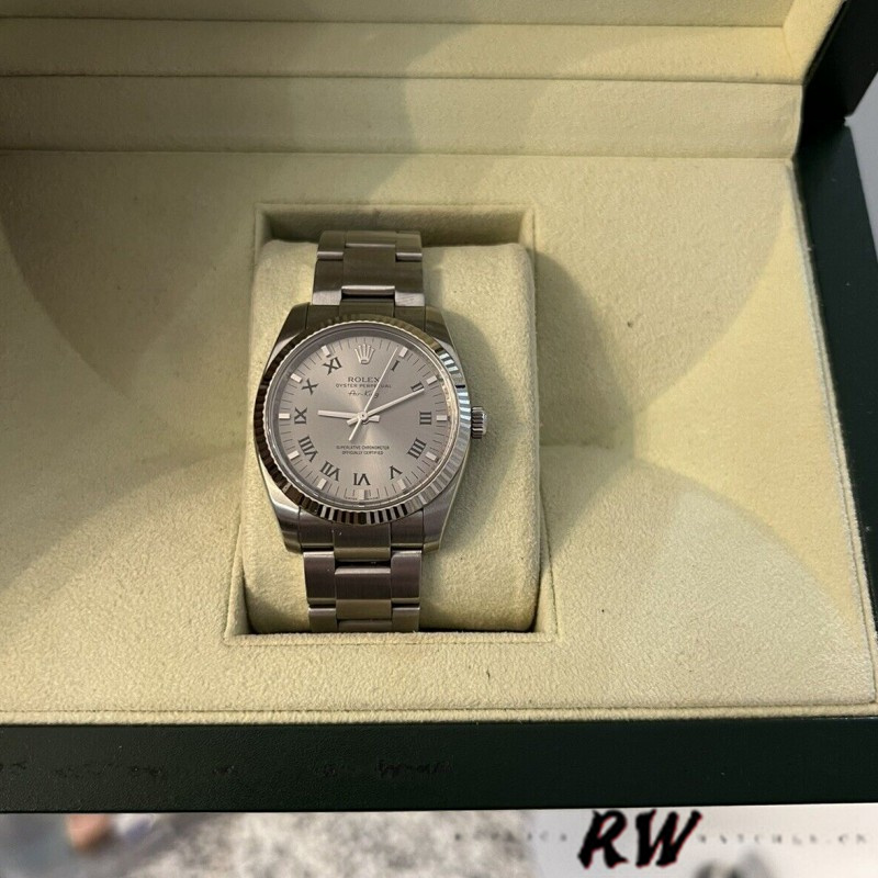 Rolex Oyster Perpetual Air-King 114234 Silver Dial 34mm Unisex replica watch