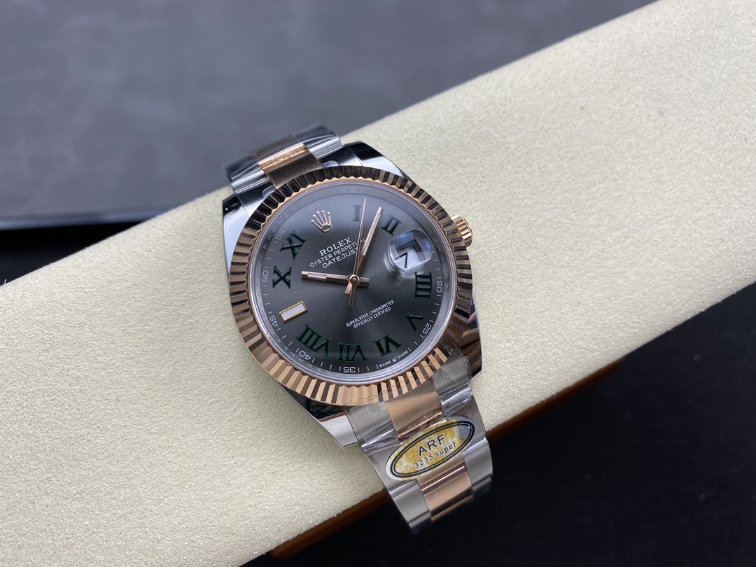 Rolex Datejust 41 Steel and Everose Gold Wimbledon Dial Oster Band m126331 0015