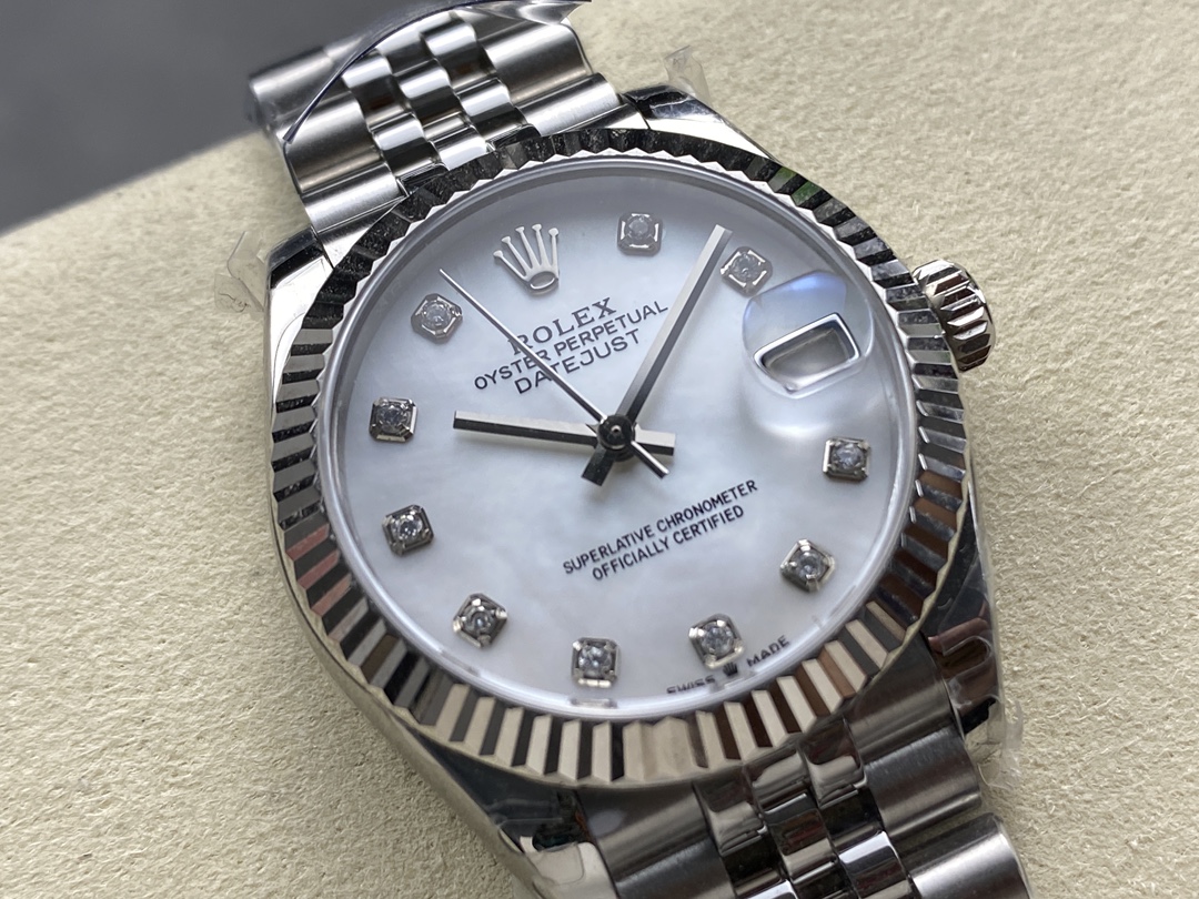 Rolex Datejust 31 Steel & 18K White Gold 278274 0006 Women's Watch