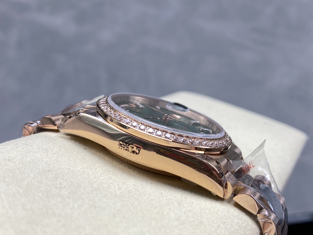 Rolex Day Date Oyster 36 mm Everose Gold Diamonds Bezel M128345RBR 0068