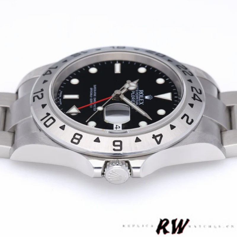 Rolex Explorer II 16570 Stainless Steel Black Dial 40MM Mens Replica Watch