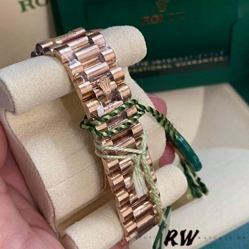 Rolex Day-Date 118235 Everose Gold Pink Jubilee dial 36mm Lady Replica Watch