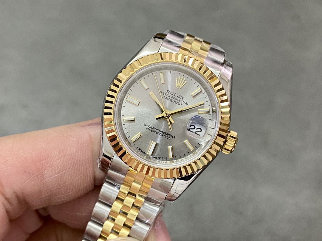 Rolex Datejust 28mm 279173 0019 Silver Index Dial Fluted Bezel 28mm Lady Replica Watch