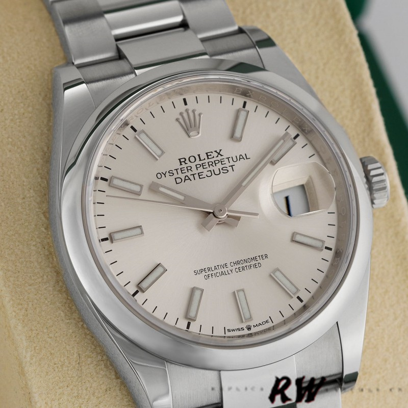 Rolex Datejust 126200 Stainless Steel Silver Index Dial 36MM Unisex Replica Watch