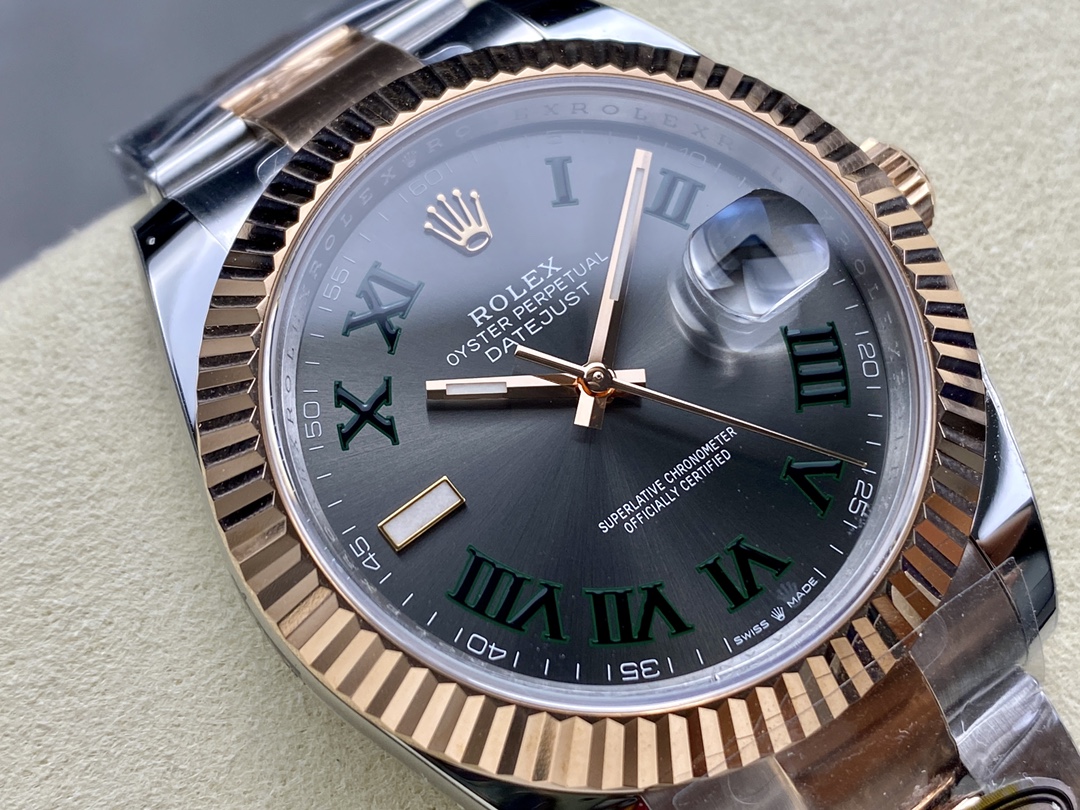 Rolex Datejust 41 Steel and Everose Gold Wimbledon Dial Oster Band m126331 0015