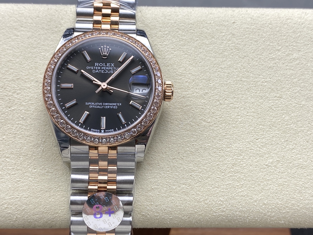 Replica Rolex Datejust 31 Dark Rhodium Dial 278381RBR 0018 Lady Watch