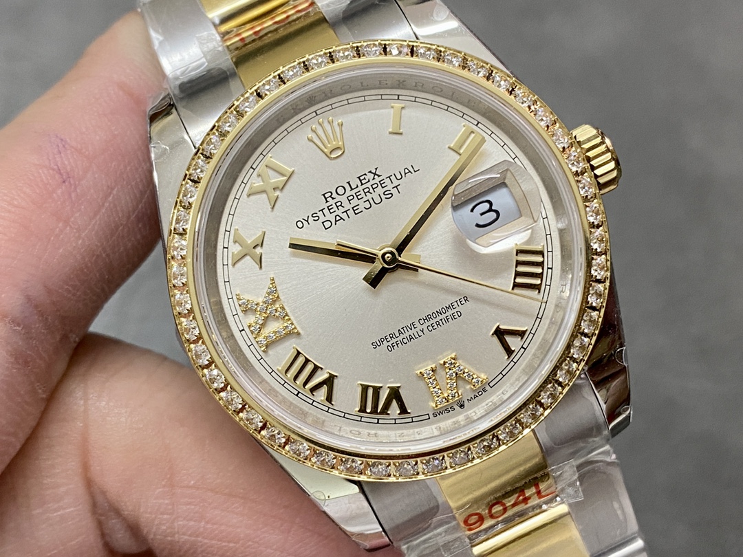 Rolex Datejust 36 Silver Roman Diamond M126283RBR 0018