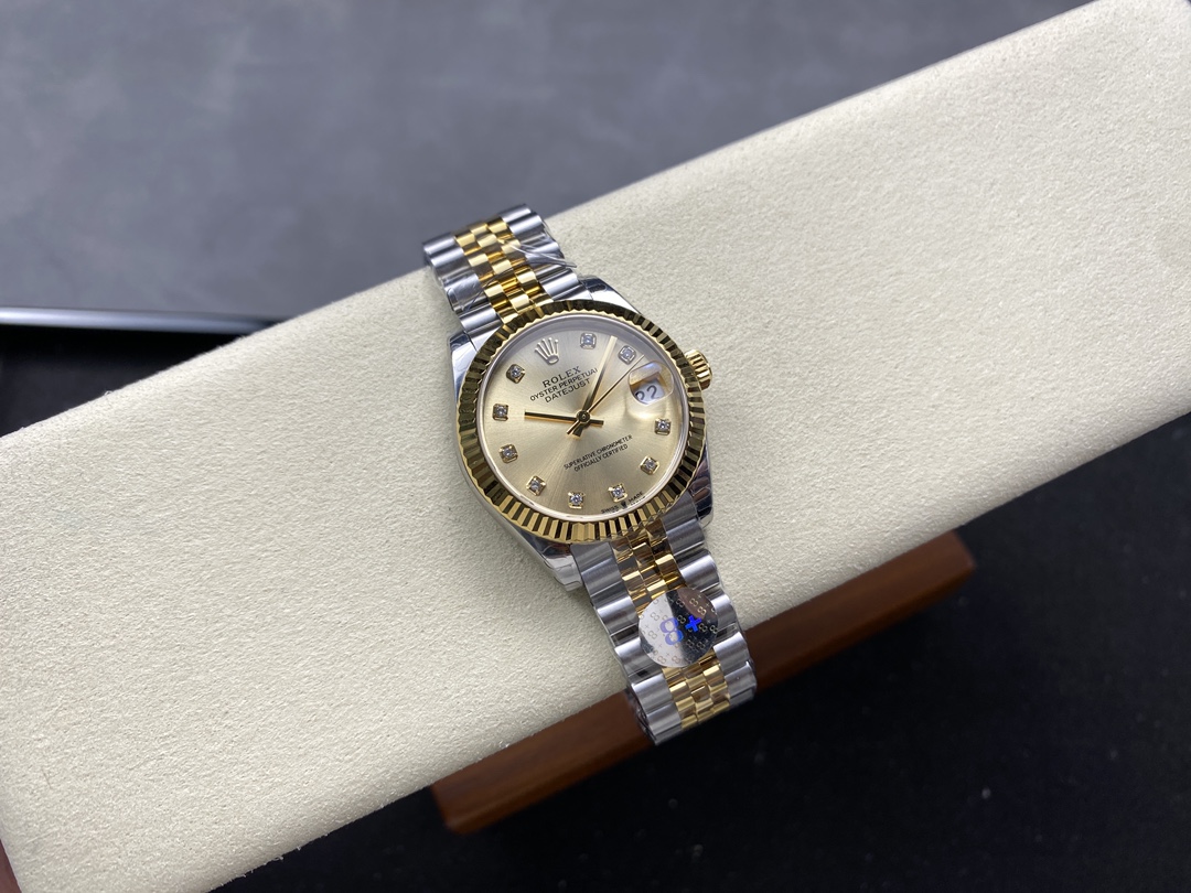 Rolex Datejust 31mm Stainless Steel and Yellow Gold 278273 0026 Champagne Diamond Jubilee