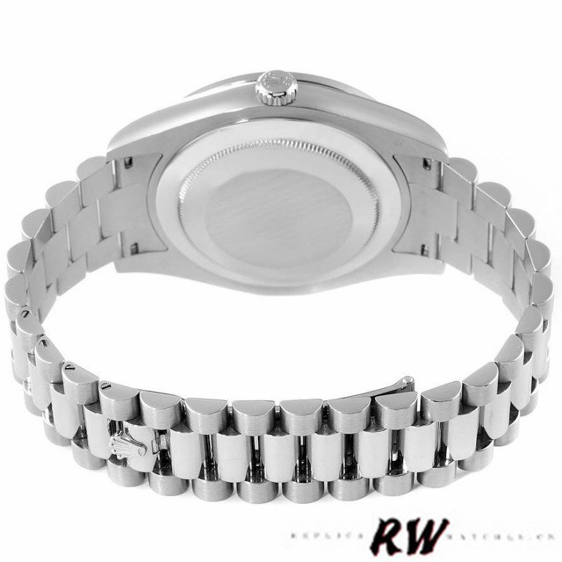 Rolex Day-Date 218349 Black Diamond Dial 41MM Mens Replica Watch