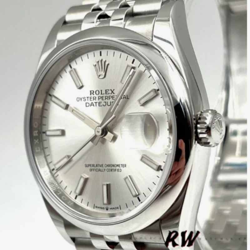 Rolex Datejust 126200 Silver Dial Stainless Steel 36MM Unisex Replica Watch
