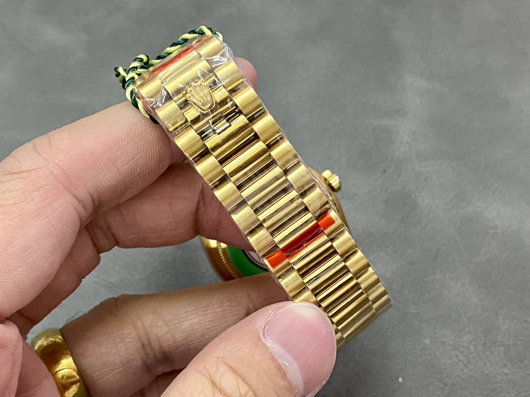 Rolex Day-Date 128348RBR Turquoise Diamond Dial Yellow Gold 36MM Unisex Replica Watch