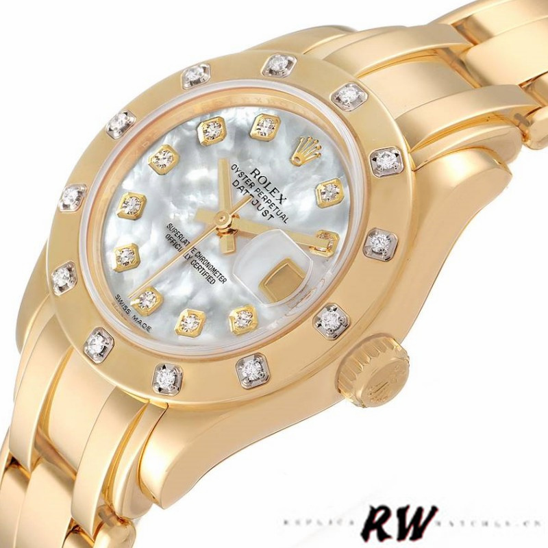 Rolex Pearlmaster 80318 MOP Diamond Dial 29MM Lady Replica Watch