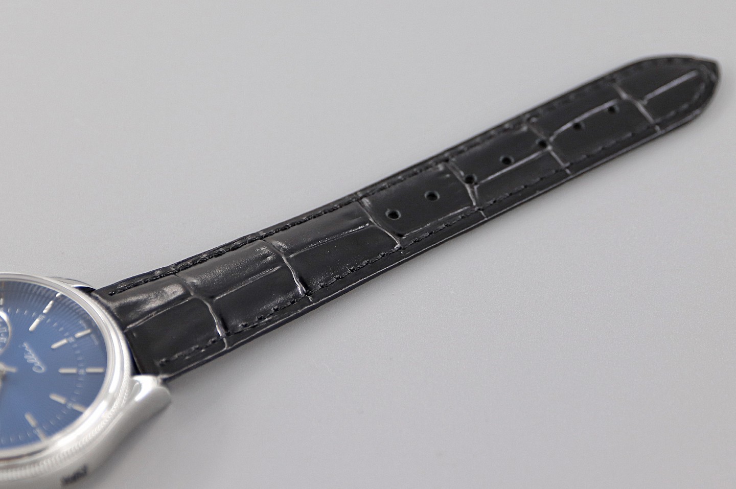 Rolex Cellini Date 50519 Blue Dial Blue Leather Strap 39MM Mens Replica Watch