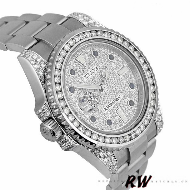Rolex Submariner Date 116610LN Custom Diamond 40MM Mens Replica Watch