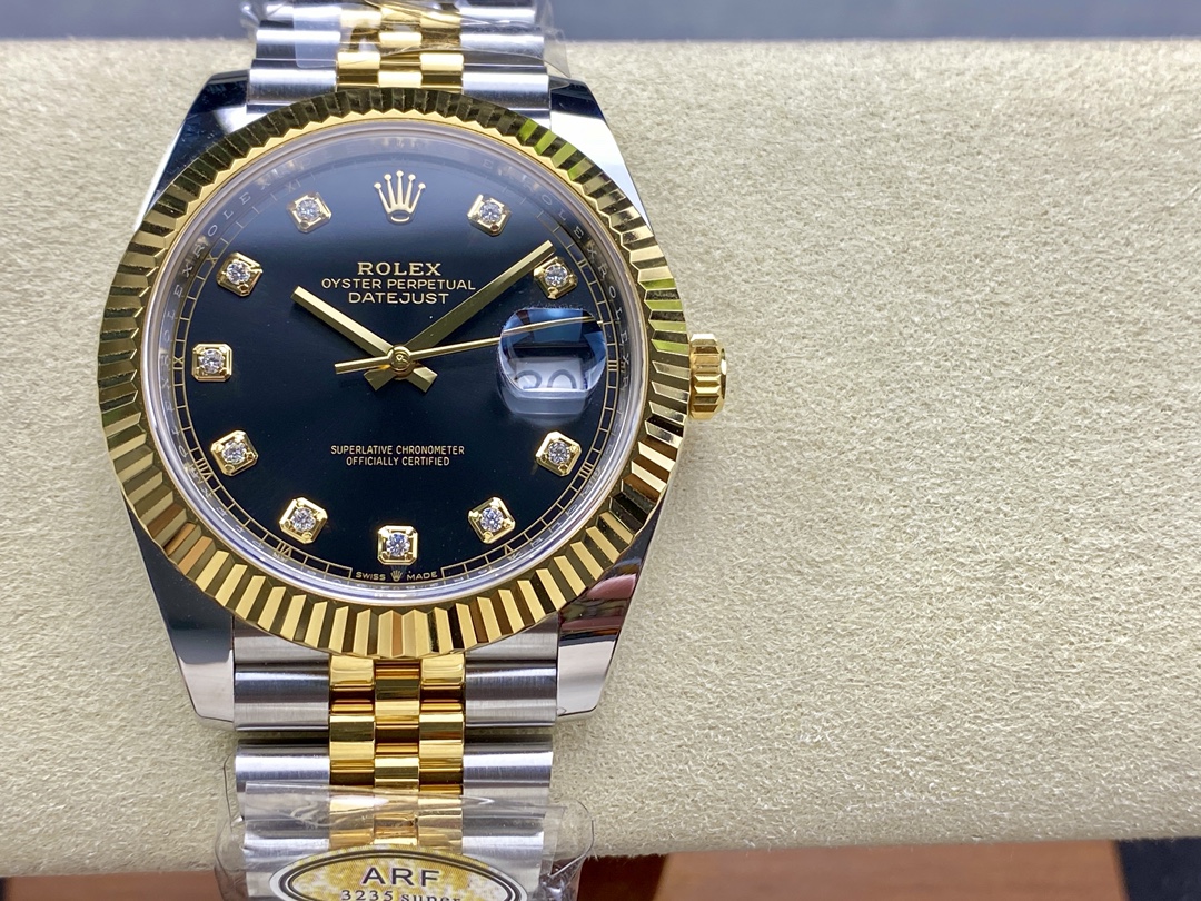 Rolex Datejust 126333 0006 Black Diamond Jubilee 41mm Men's Watch