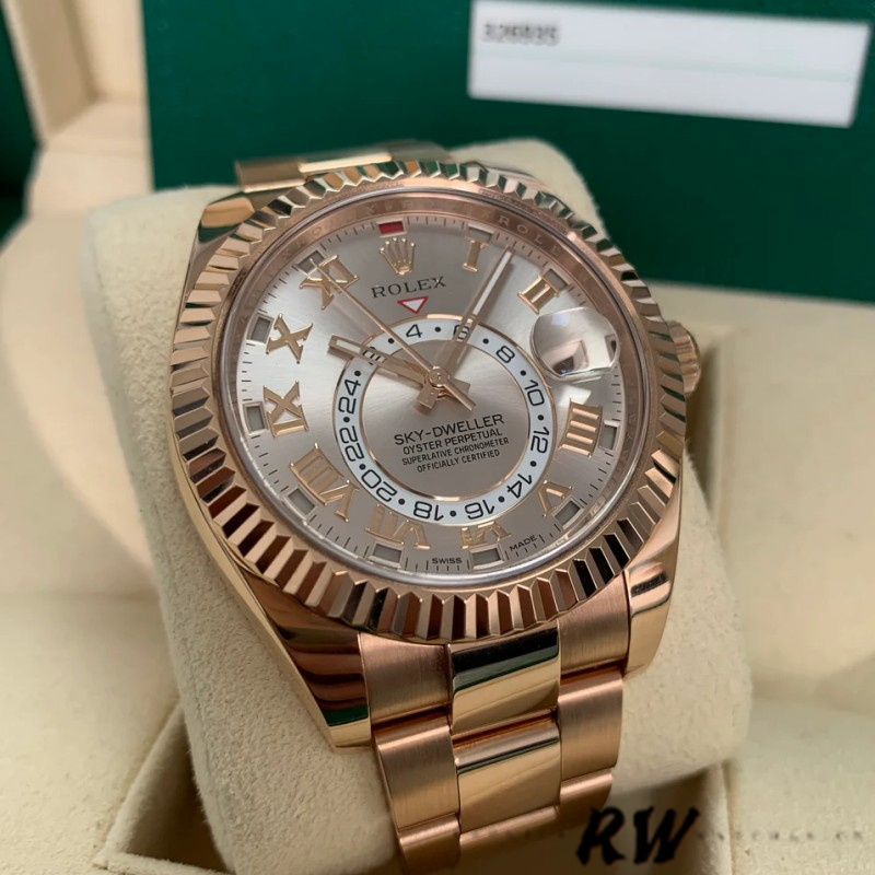 Rolex Sky-Dweller 326935 Sundust Roman Numeral Dial 42mm Mens Replica Watch