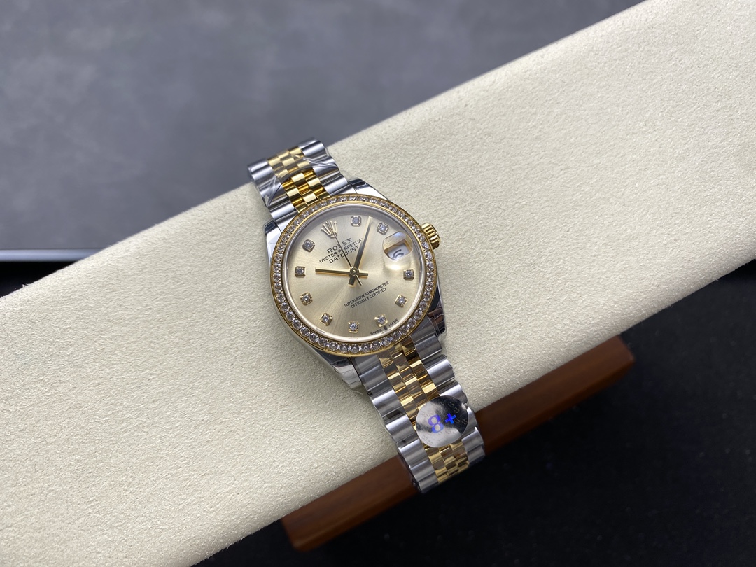 Rolex Datejust 31mm Stainless Steel and Yellow Gold 278383RBR 0026 Champagne Diamond Jubilee