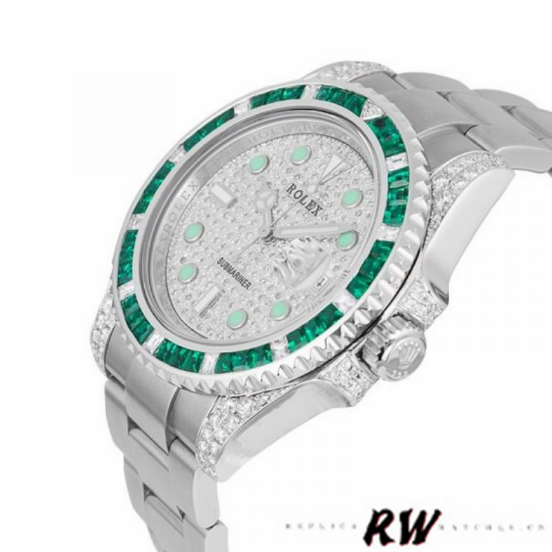 Rolex Submariner Date 116610LN Custom Diamond Stainless Steel 40MM Mens Replica Watch