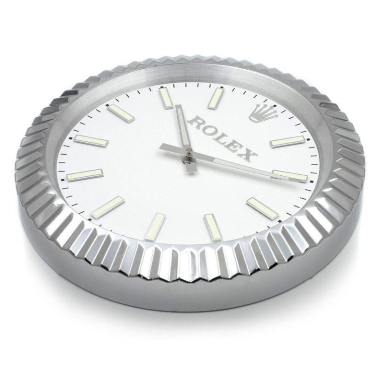 Rolex Presidential Classic Steel Luminous Dial Wall Clock
