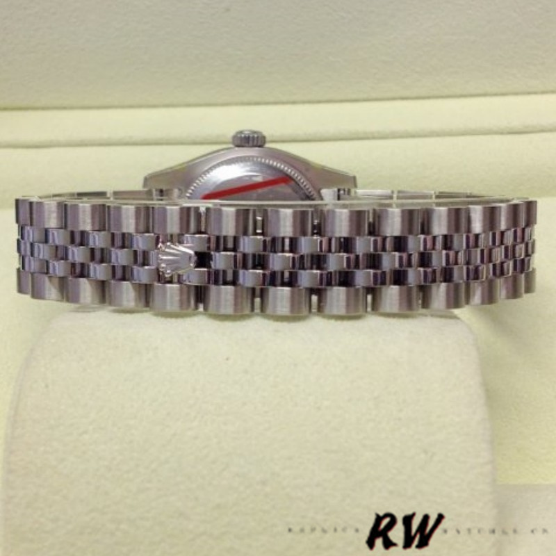 Rolex Datejust 179174 Black Diamond Dial Fluted Bezel 26MM Lady Replica Watch