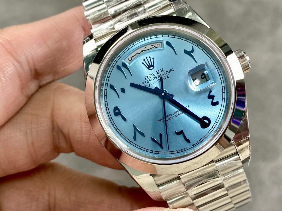 Rolex Day Date President Blue Arabic Dial Dial M228206 0025 Men's Watch