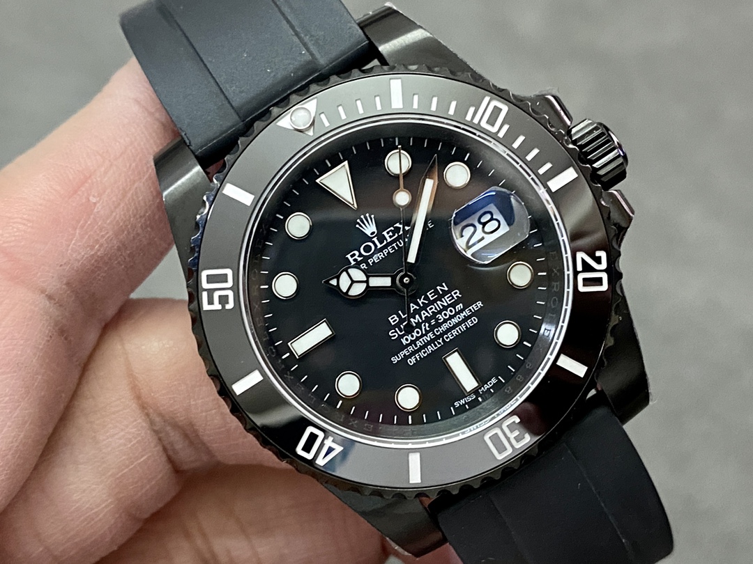 Rolex Blaken Submariner 116610 Black Dial DLC 40mm Men's Watch