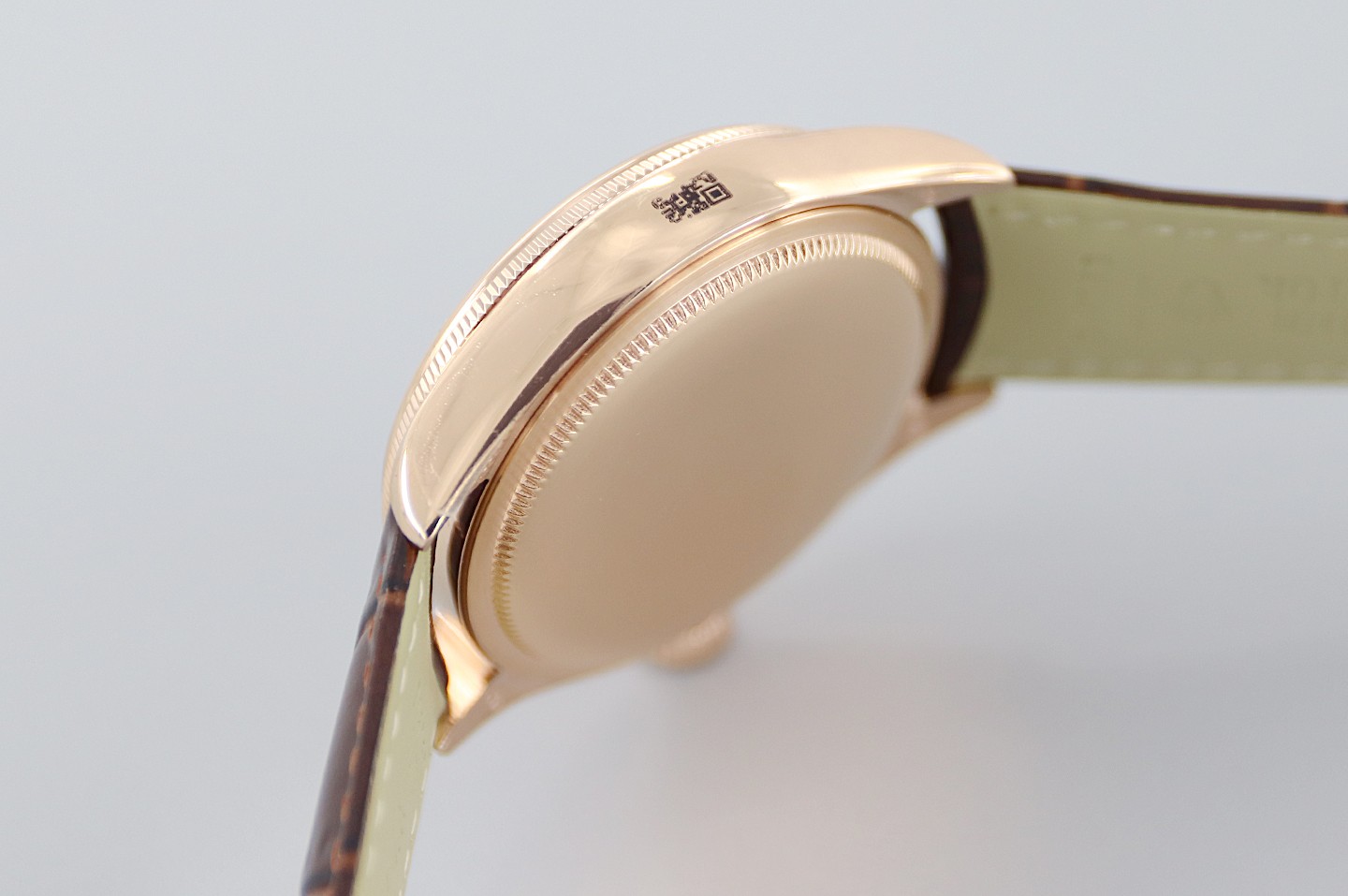 Rolex Cellini Date 50515 Brown Leather Black Index Dial 39mm Mens Replica Watch