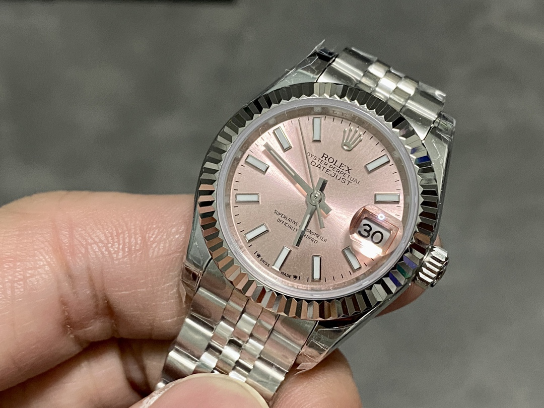 Rolex Datejust 279174 Stainless Steel Pink Index Dial 28mm Lady Replica Watch