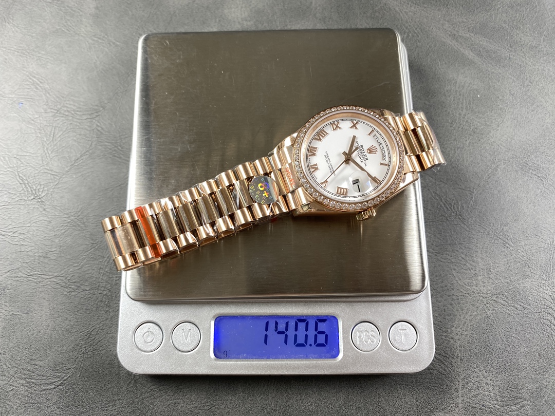 Rolex Day-Date 128345RBR White Dial Everose Gold 36MM Unisex Replica Watch