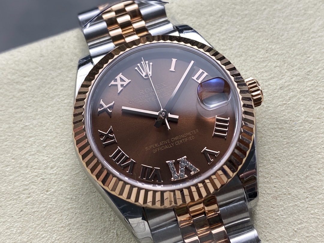 Rolex Datejust 31mm Rose Gold 278271 0004 Chocolate Roman VI Jubilee
