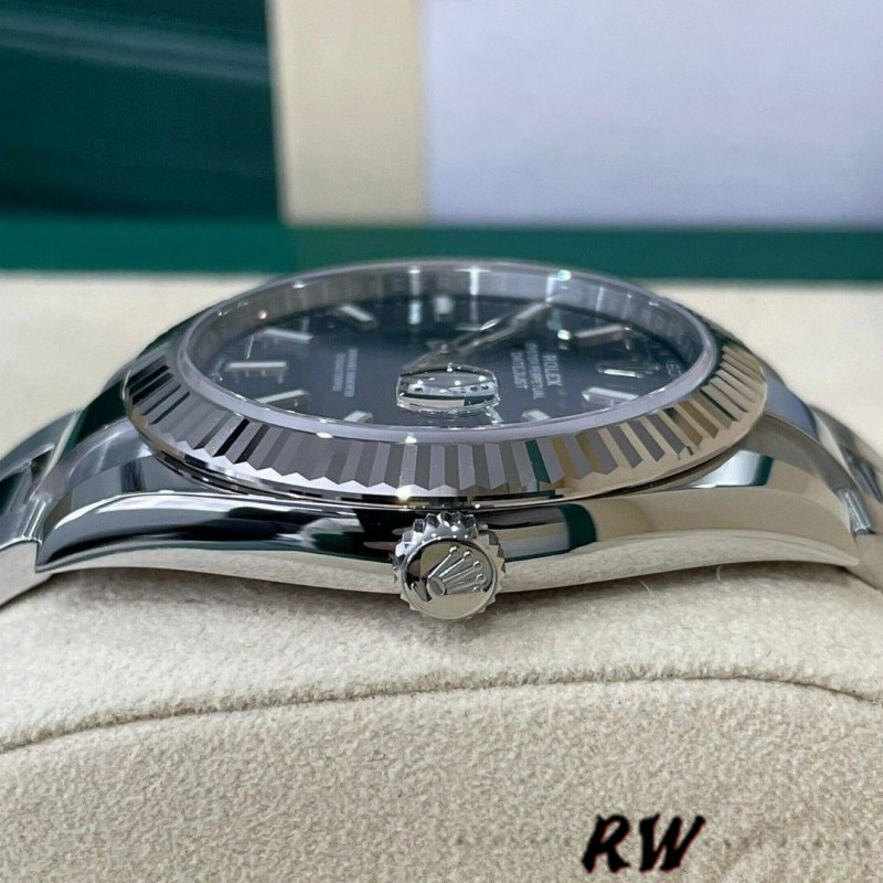 Rolex Datejust 126334 0001 Fluted Bezel Blue Dial 41MM Mens Replica Watch