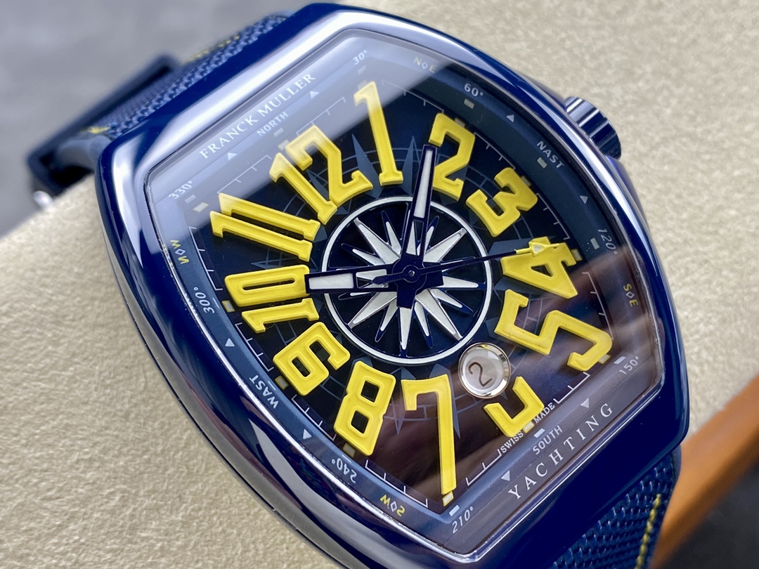Franck Muller Framulan V45 Ceramic Yacht Model Yellow 45mm