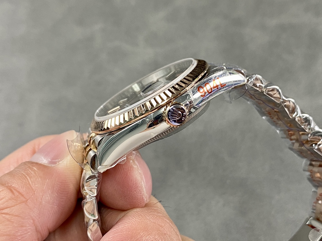 Rolex DateJust 126231 Two-Tone SS Rose Gold Grey Rhodium Dial