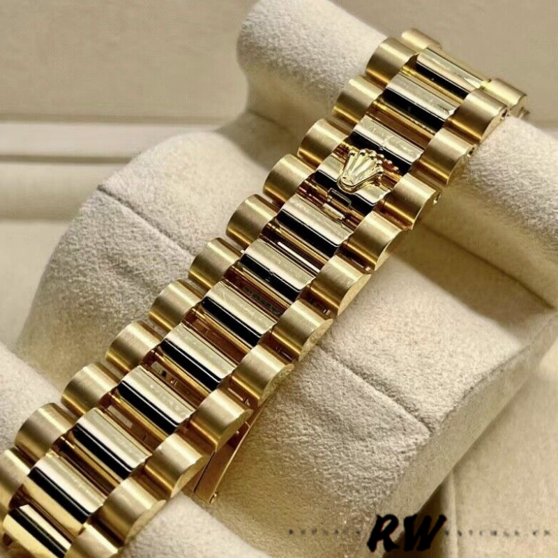 Rolex Day-Date 118208 Yellow Gold Champagne Diamond Dial 36mm Unisex Replica Watch