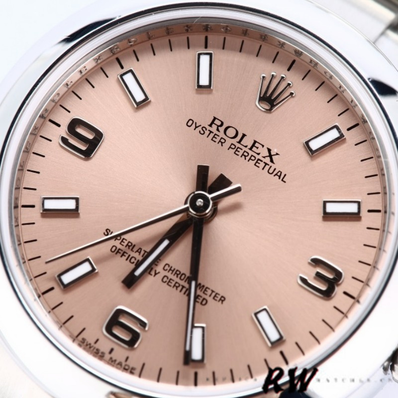 Rolex Oyster Perpetual 177200 Pink Dial Domed Bezel 31mm Lady Replica Watch