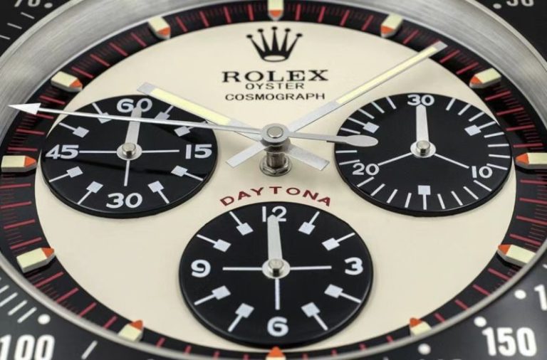 Rolex Daytona Paul Newman Black Logo Wall Clock