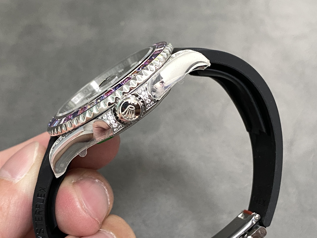 Rolex Yacht Master 40 Gem Set 126679SABR 0002 Black Dial Watch