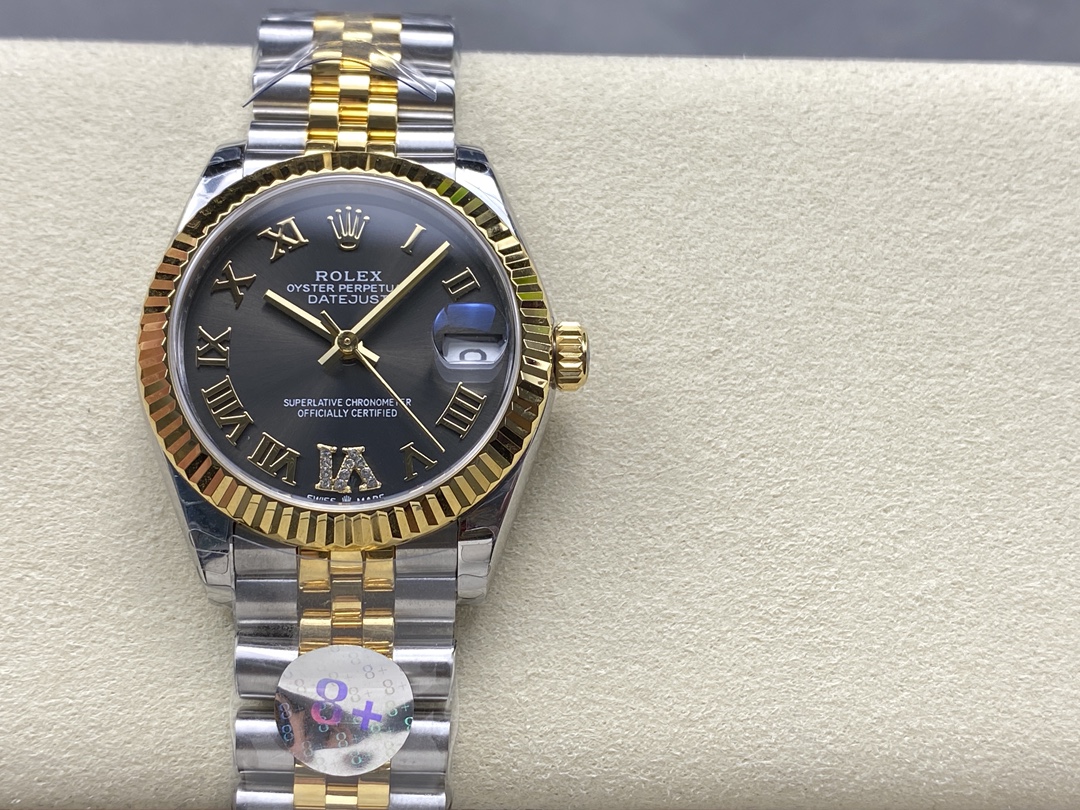 Rolex Datejust 31mm Stainless Steel and Yellow Gold 278273 0018 Grey VI Roman Jubilee