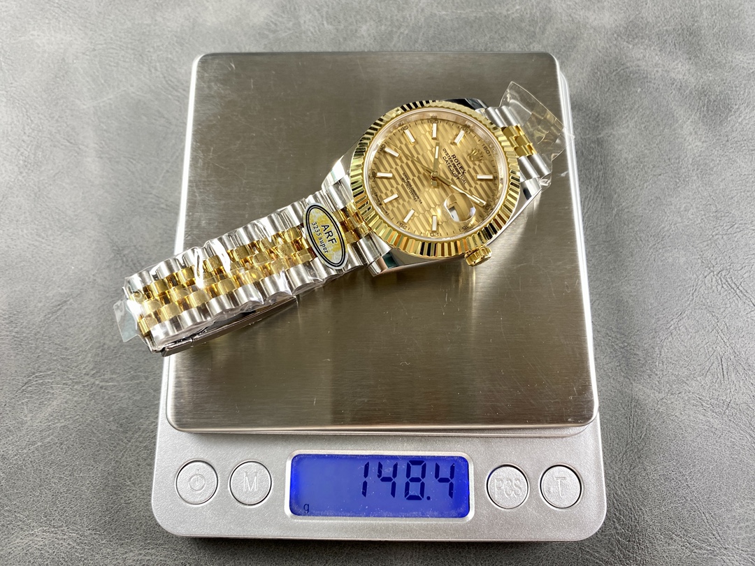 Rolex Datejust 126233 Champagne Motif dial Fluted Bezel 36MM Unisex Replica Watch