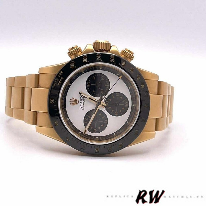 Rolex-Daytona 116528 Yellow Gold White Dial 40mm Mens Replica Watch