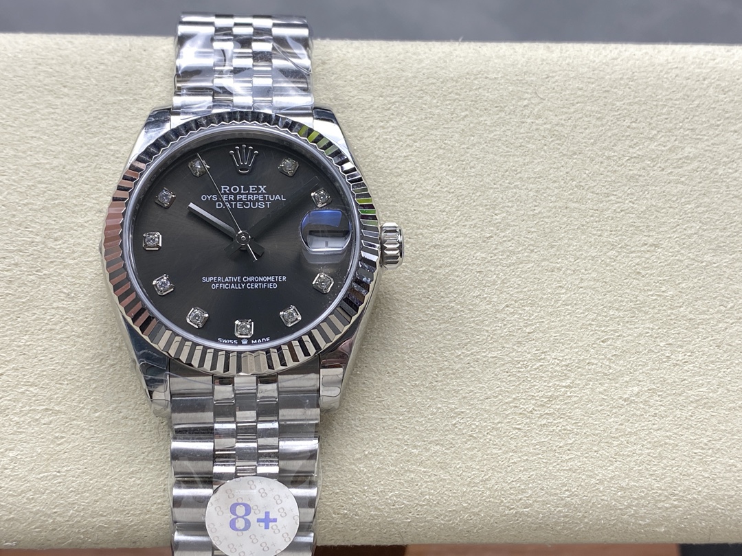 Rolex Datejust 278274 0008 Dark Grey 31mm Dial Jubilee Women's Watch